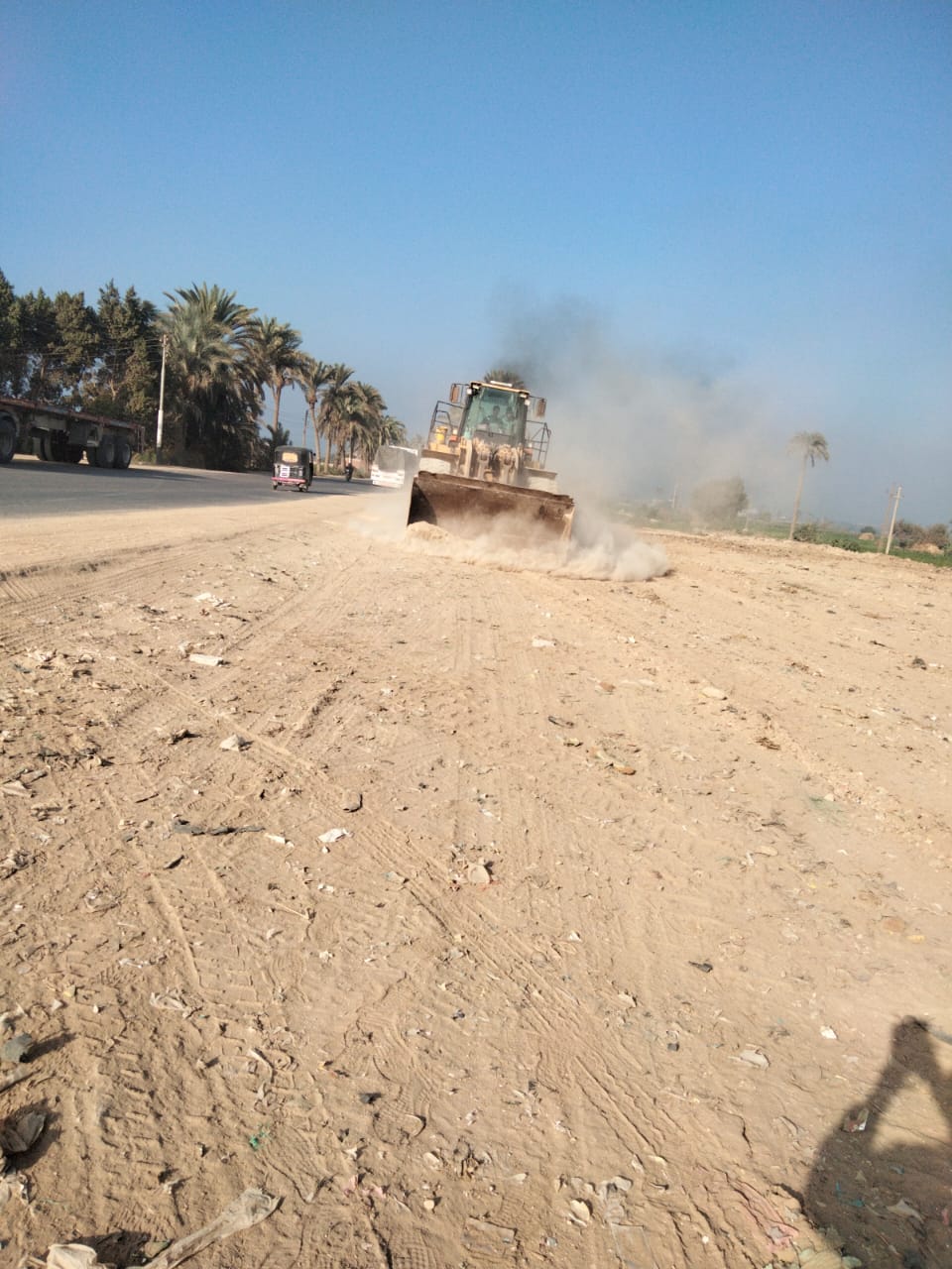 مركز الصف ينفذ جراج عمومى لسيارات النقل الثقيل