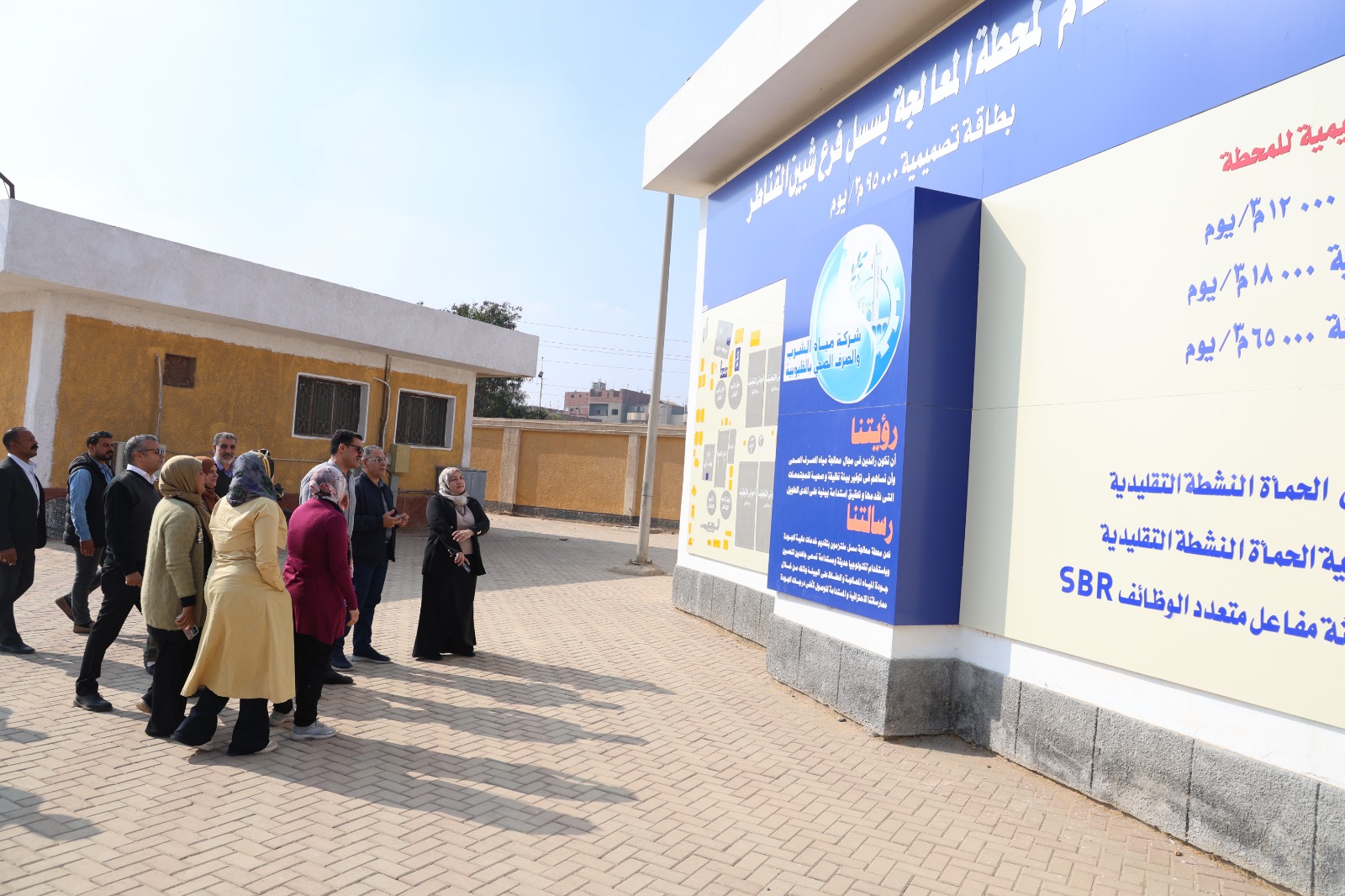 متابعة مشروعات مياه الشرب بشبين القناطر