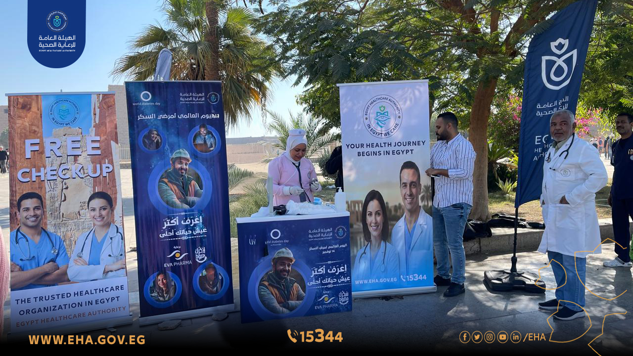 جانب من فعالية للتوعية بمرض السكري بمعبد الكرنك التاريخي جانب من فعالية للتوعية بمرض السكري بمعبد الكرنك التاريخي
