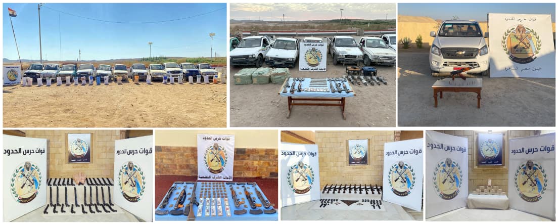 قوات حرس الحدود تضبط مخدرات وسلاح تتجاوز 2 مليار  جنيه بسيناء   (1)