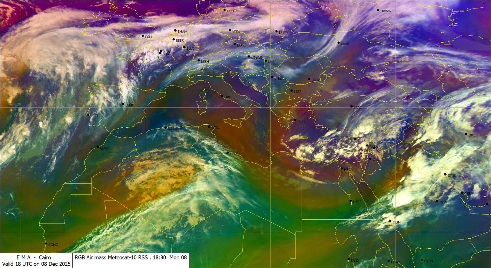 خريطة حالة الطقس