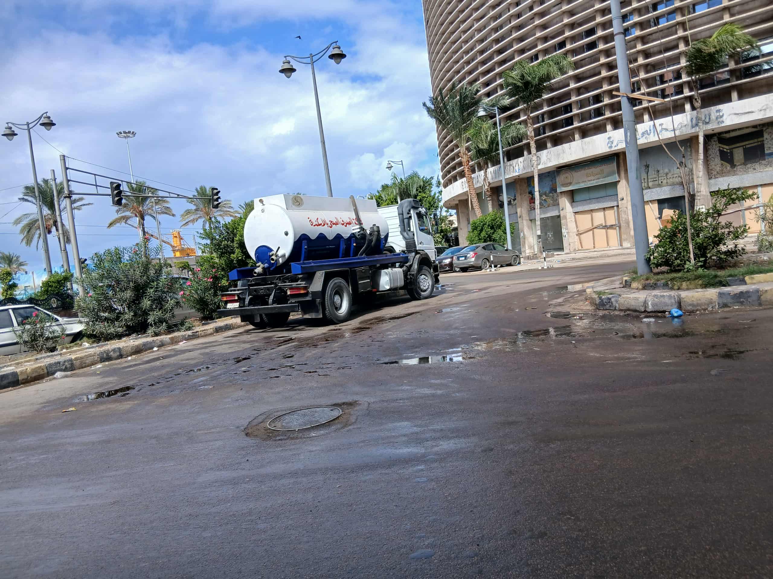 تمركز معدات الصرف بالإسكندرية