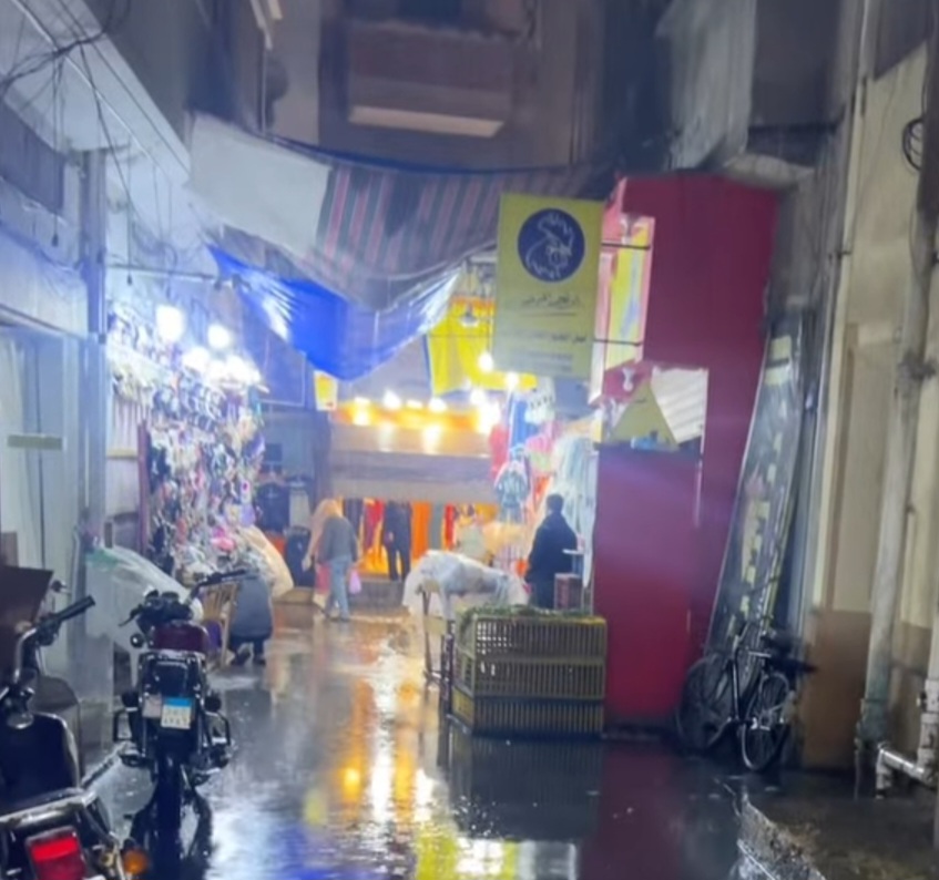 امطار فى شوارع دمياط