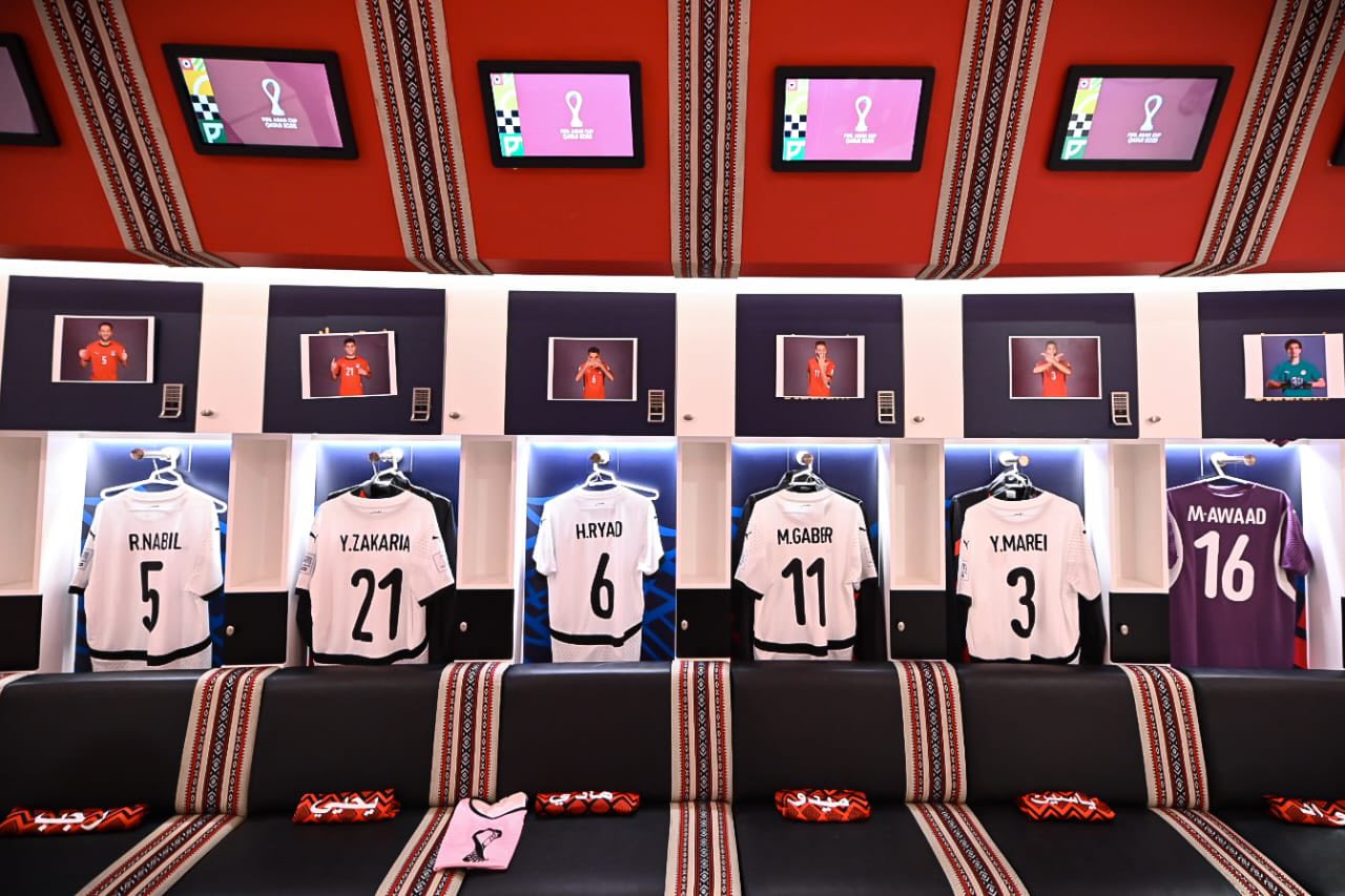 غرفة ملابس منتخب مصر قبل مباراة الأردن غرفة ملابس منتخب مصر قبل مباراة الأردن