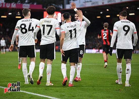 احتفال لاعبى ليفربول بصلاح احتفال لاعبى ليفربول بصلاح