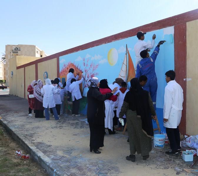 احدى الجداريات