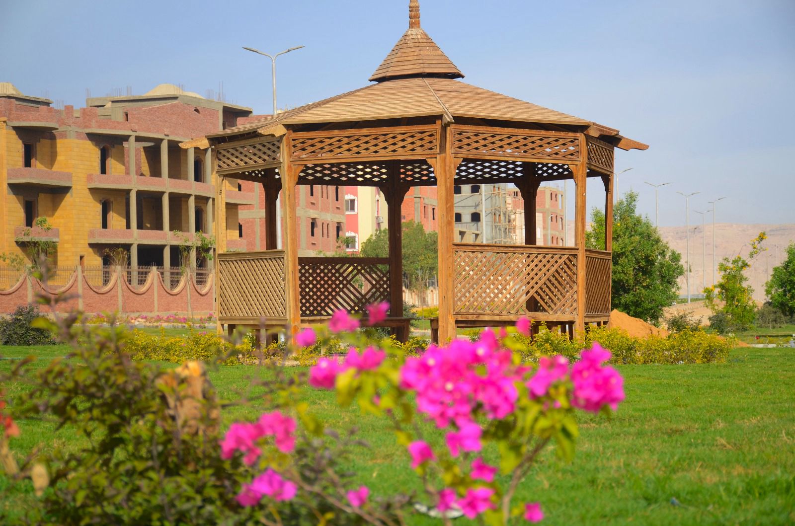 مشروعات الطرق واللاند سكيب داخل مدينه سوهاج الجديده  (9)