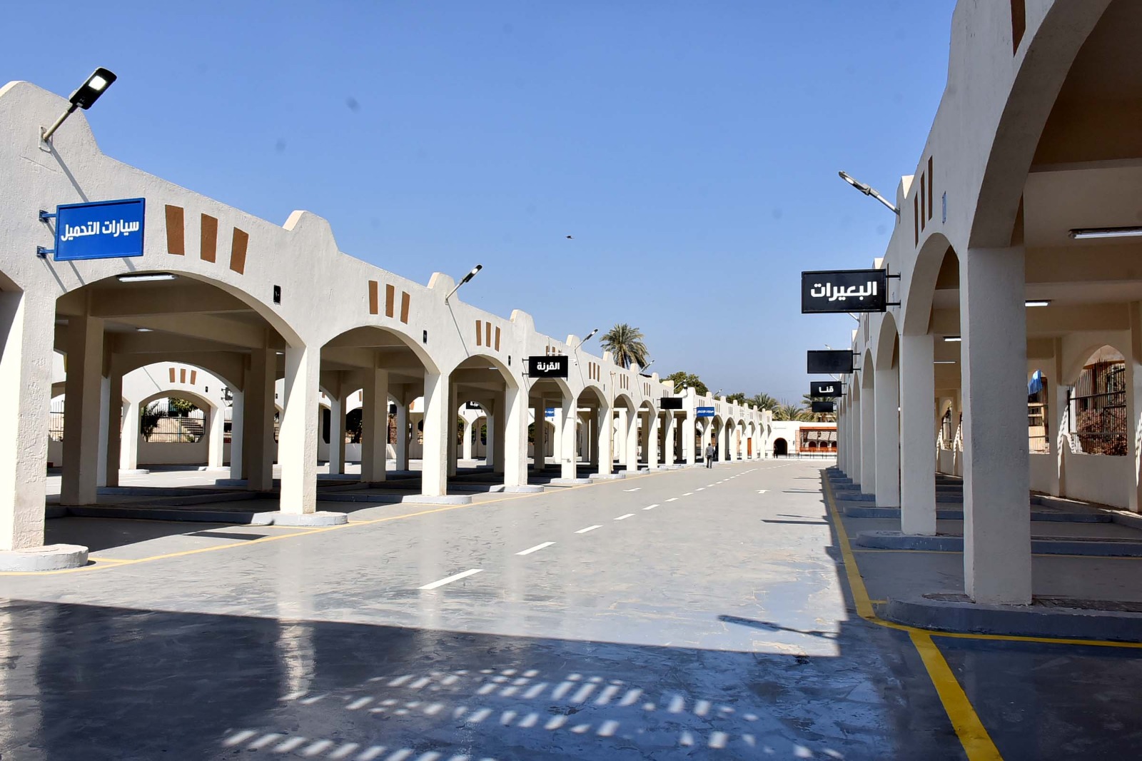 افتتاح موقف القرنة الجديد بالبر الغربى لخدمة الحافلات السياحية