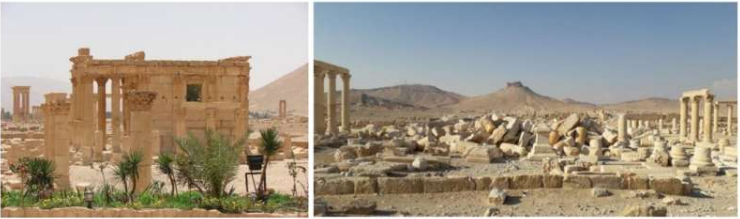 الدمار بمدينة تدمر الأثرية