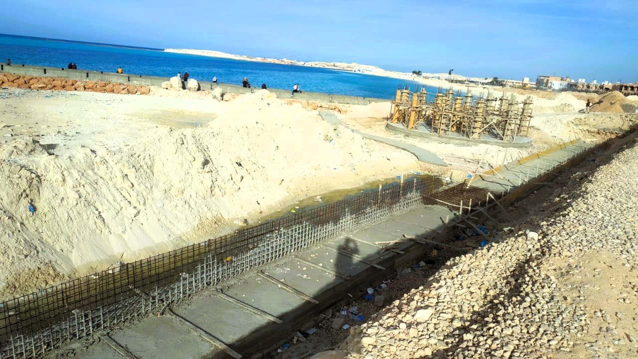 كورنيش مطروح واعمال التطوير الجارية كورنيش مطروح واعمال التطوير الجارية