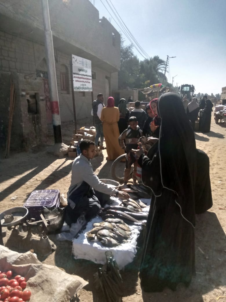 متابعة انضباط الأسعار بسوق اليوم الواحد في قرية المدامود بحرى