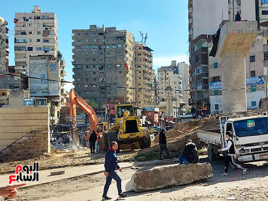 أعمال-هدم-الكوبرى-