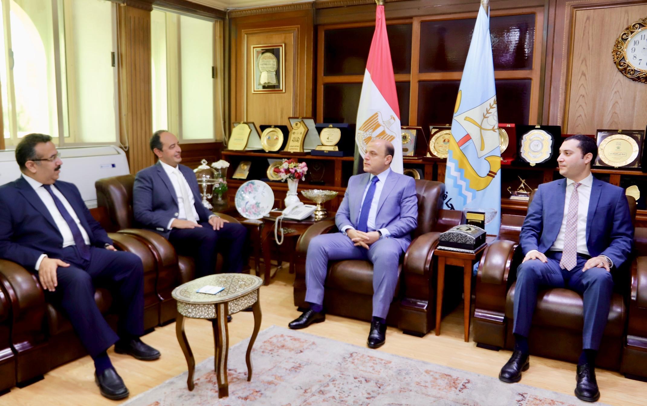 اللواء دكتور علاء عبد المعطى محافظ كفر الشيخ يستقبل مدير صندوق مكافحة الإدمان