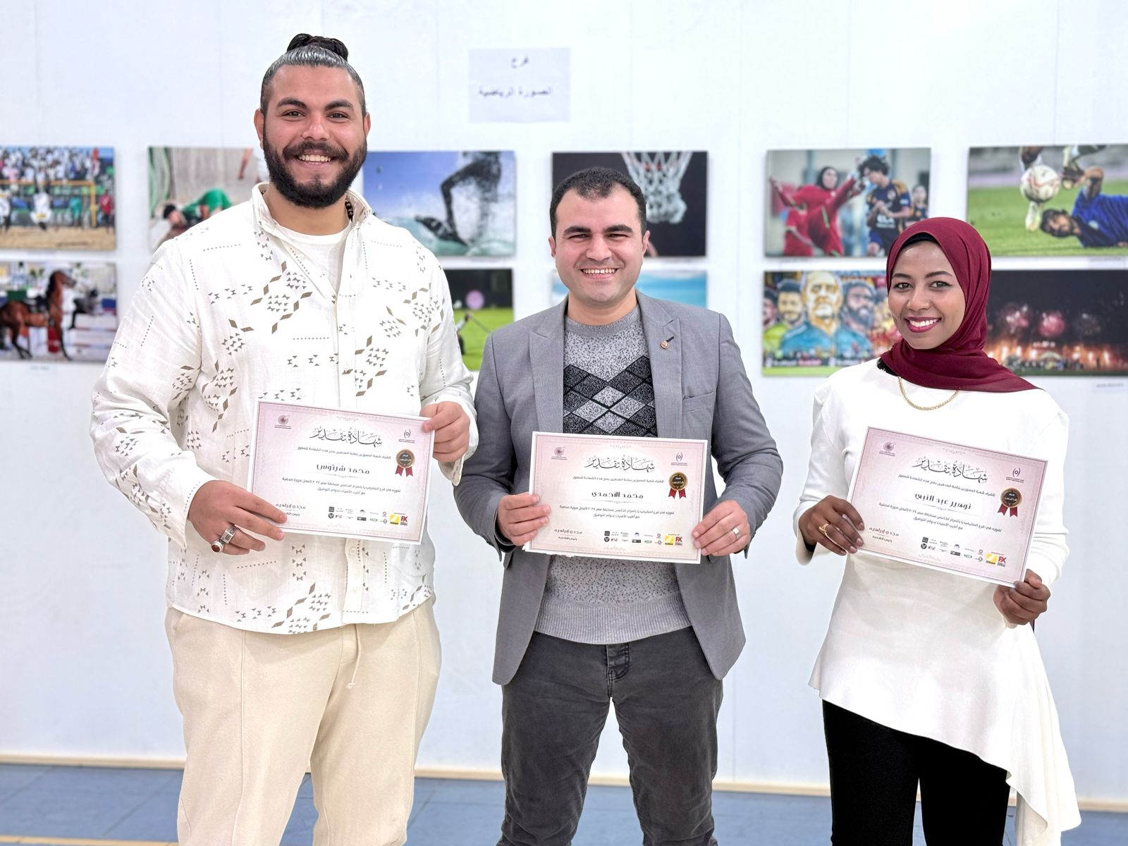 الزملاء نهير عبدالنبى ومحمد الأحمدى ومحمد شيتوس