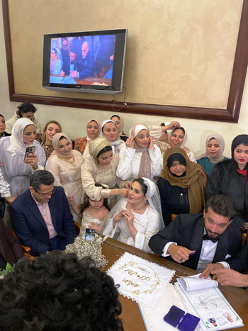 عقد قران كريمة الكاتب الصحفى جمال العاصى عقد قران كريمة الكاتب الصحفى جمال العاصى