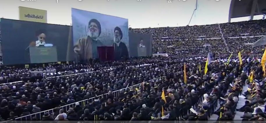 جانب من جنازة نصر الله وهاشم صفى الدين