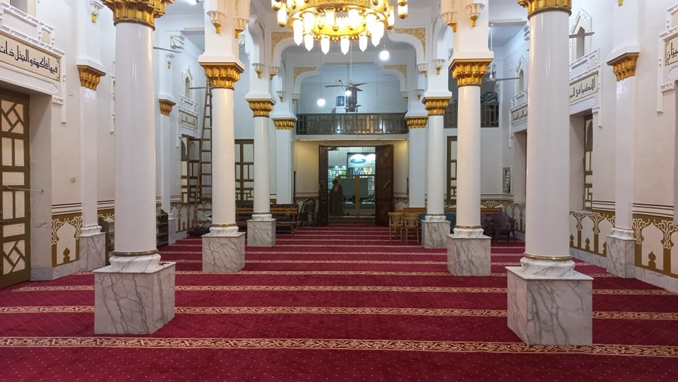 الإنتهاء من فرش مسجد أمير الصعيد أبو عياد قبل شهر رمضان