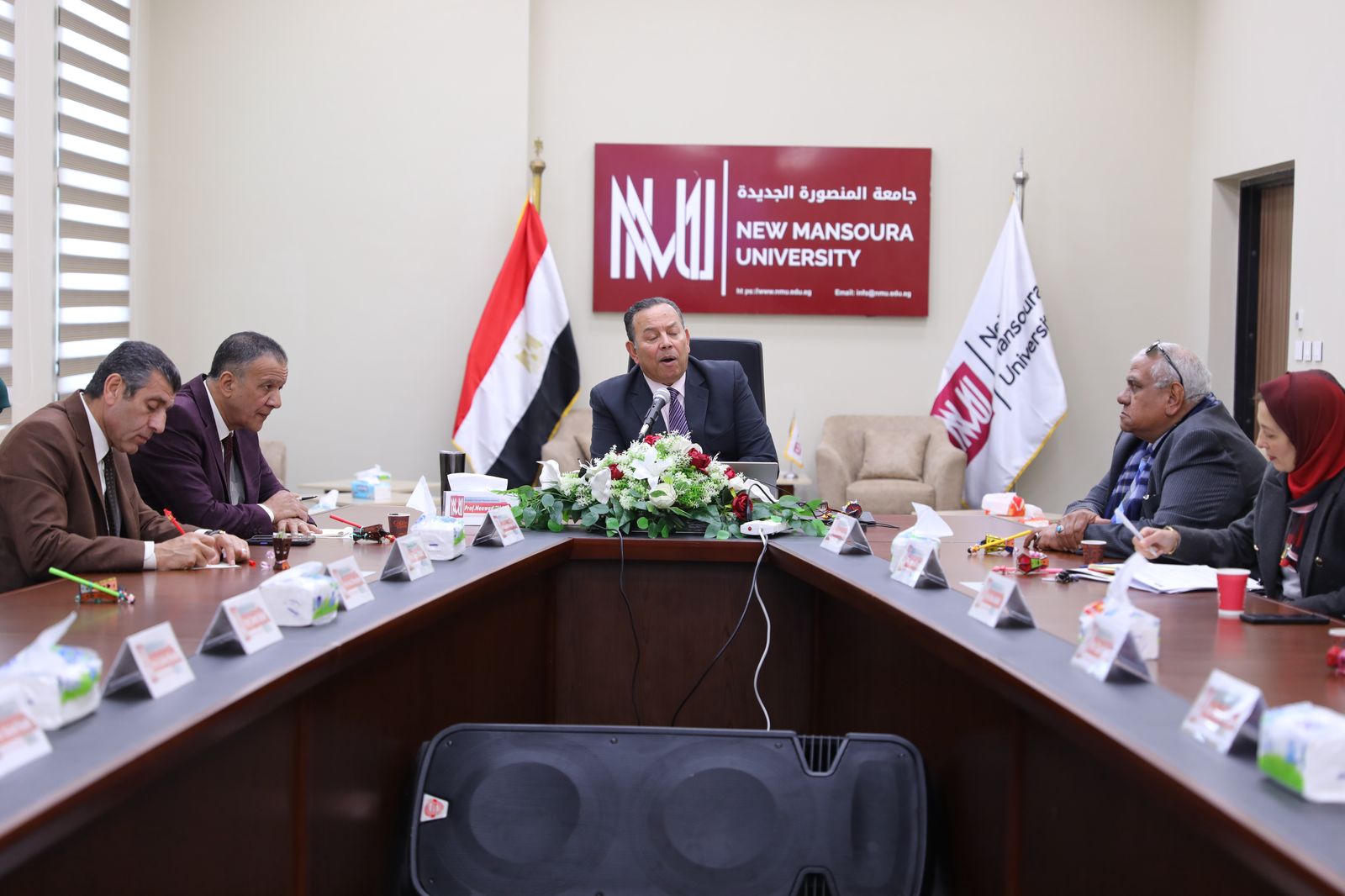 اجتماع مجلس جامعة المنصورة الجديدة اجتماع مجلس جامعة المنصورة الجديدة