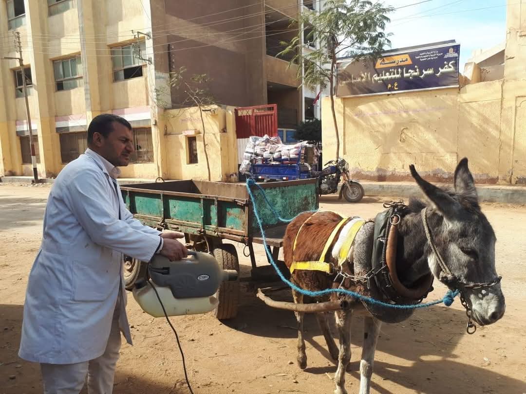 جانب من القافلة البيطرية المجانية 