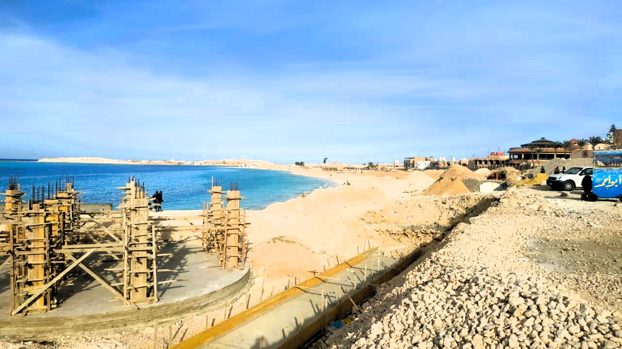 اعمال التطوير الحضاري لكورنيش مطروح اعمال التطوير الحضاري لكورنيش مطروح