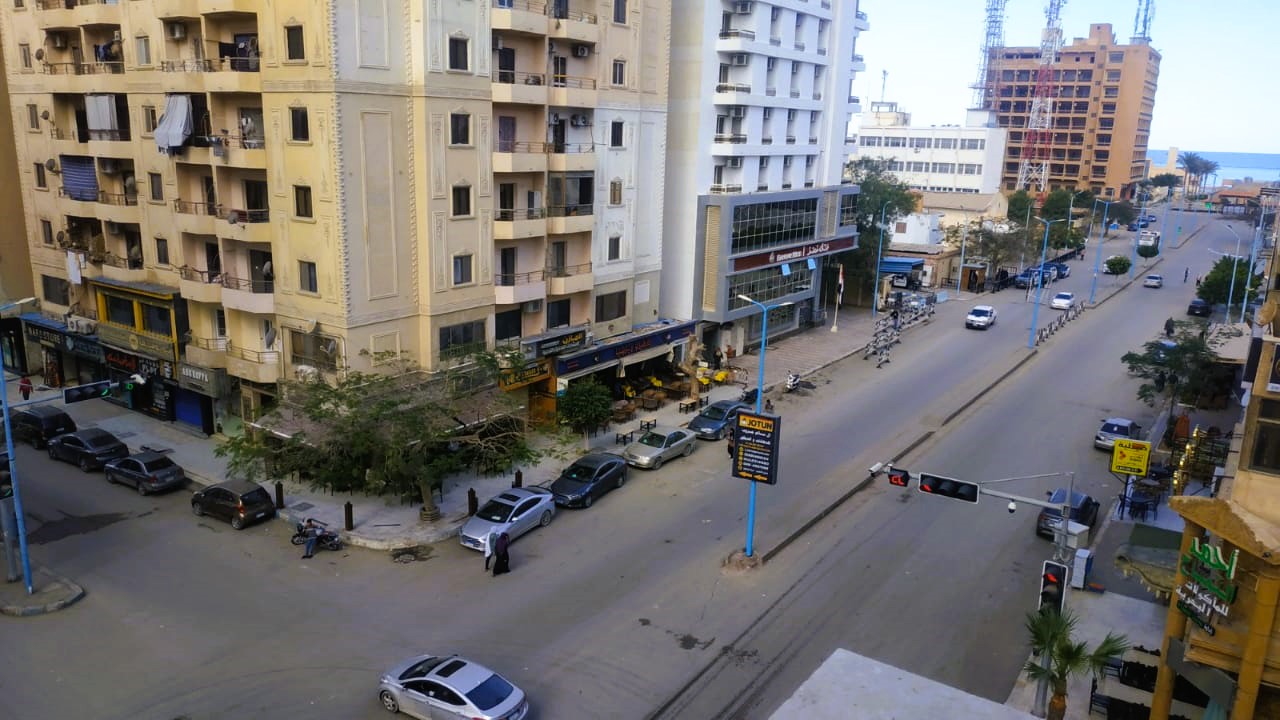 شوارع مرسى مطروح خالية بسبب البرد والرياح شوارع مرسى مطروح خالية بسبب البرد والرياح