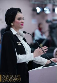 نهى الجندي عضو لجنة الأسرة بالحوار الوطني خلال إحدى الجلسات