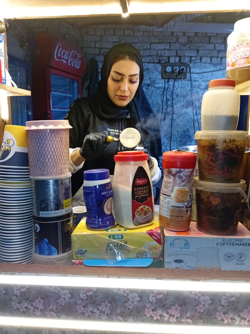 بسمة على مشروعها