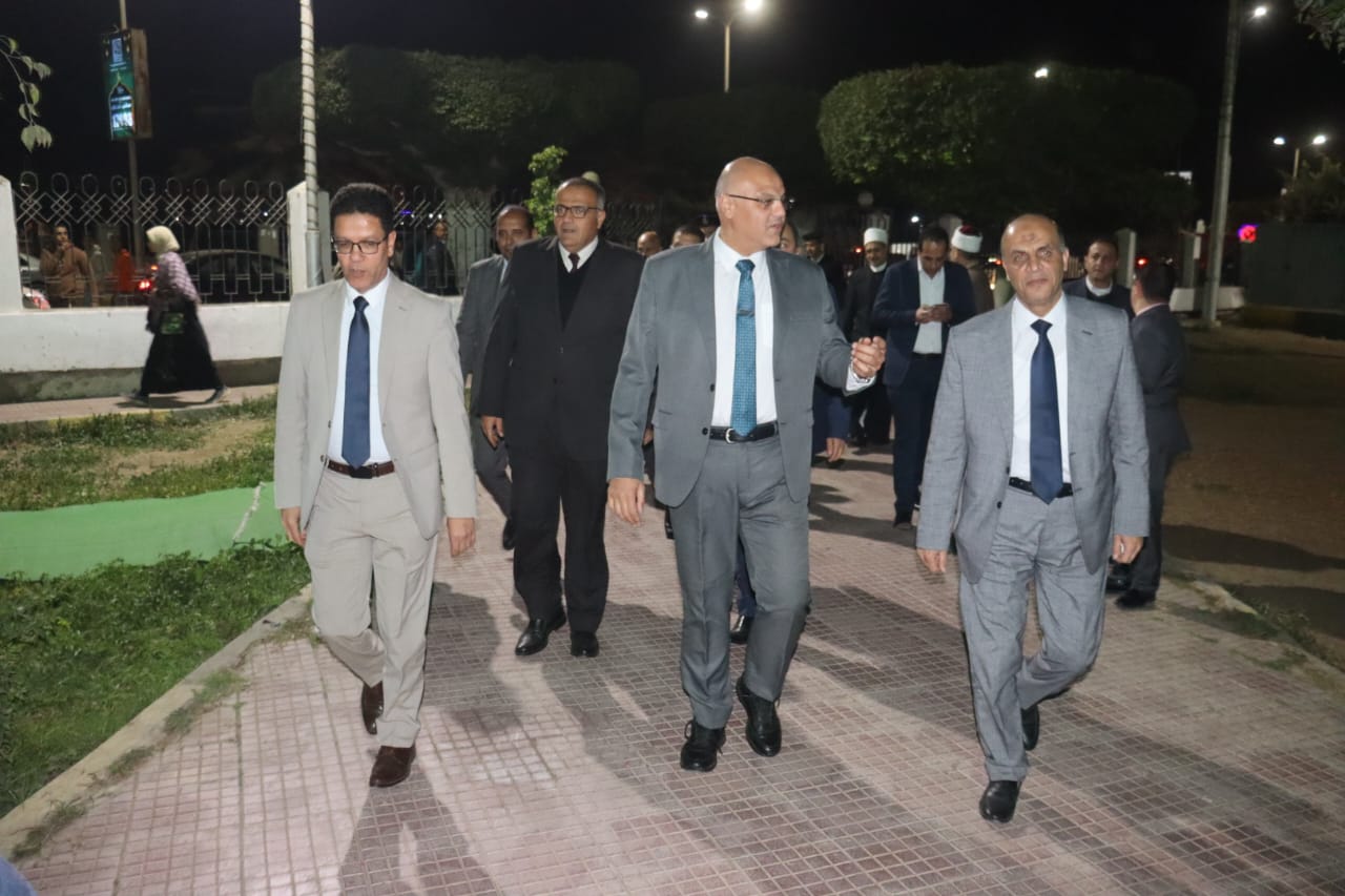 محافظ القليوبية ومدير الامن ورئيس جامعة بنها