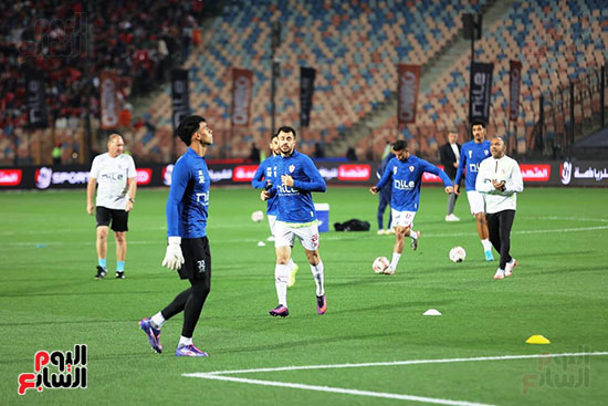 عملية إحماء فريق الزمالك عملية إحماء فريق الزمالك