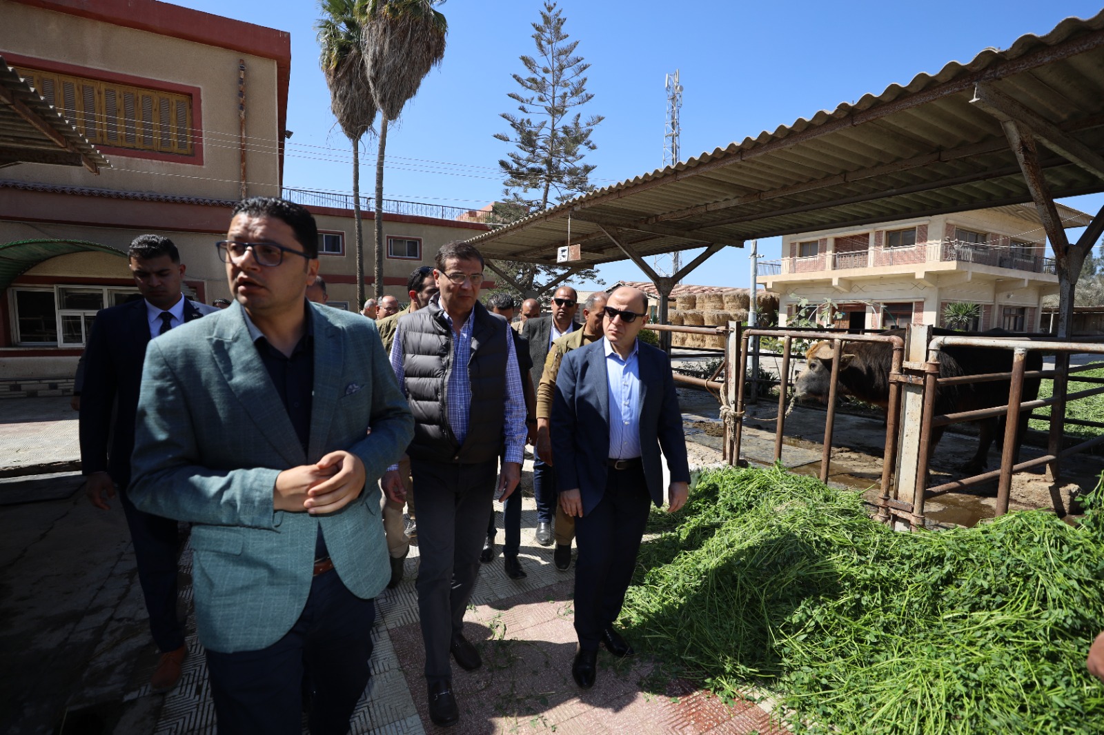 جولة محافظ كفر الشيخ ووزير الزراعة بمركز التلقيح الصناعي