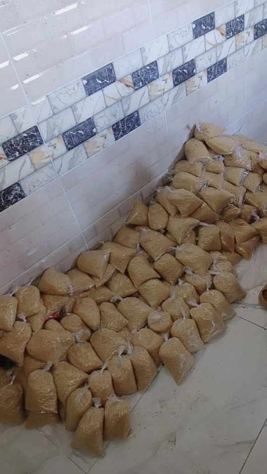 السلع الغذائية التى تم توزيعها السلع الغذائية التى تم توزيعها