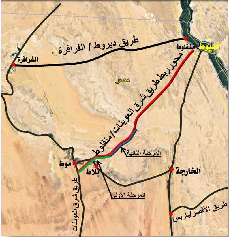 خريطة الطرق بالوادى الجديد خريطة الطرق بالوادى الجديد
