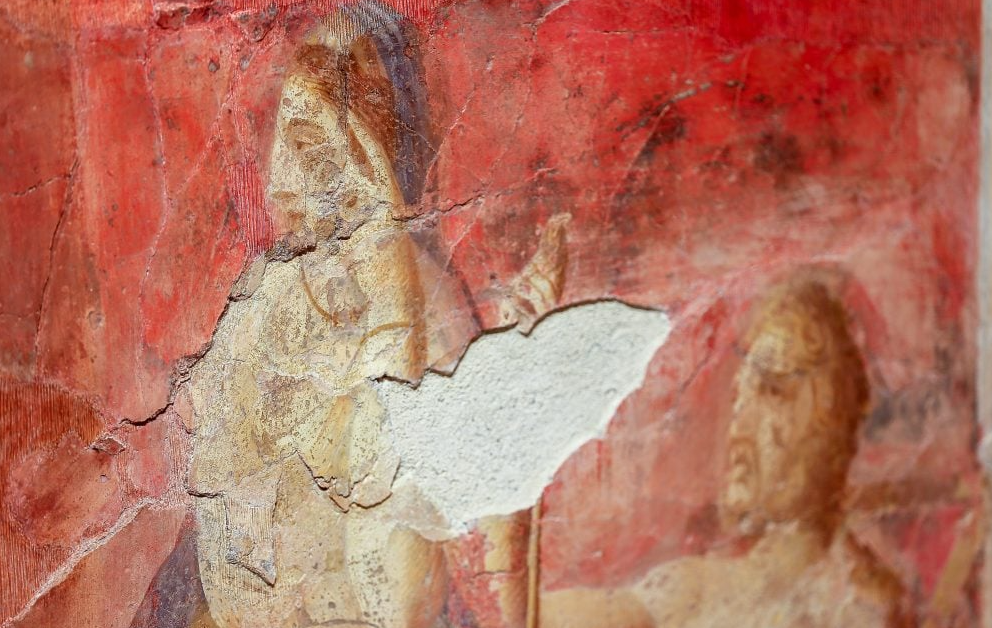 لوحة جدارية فى بومبى لوحة جدارية فى بومبى
