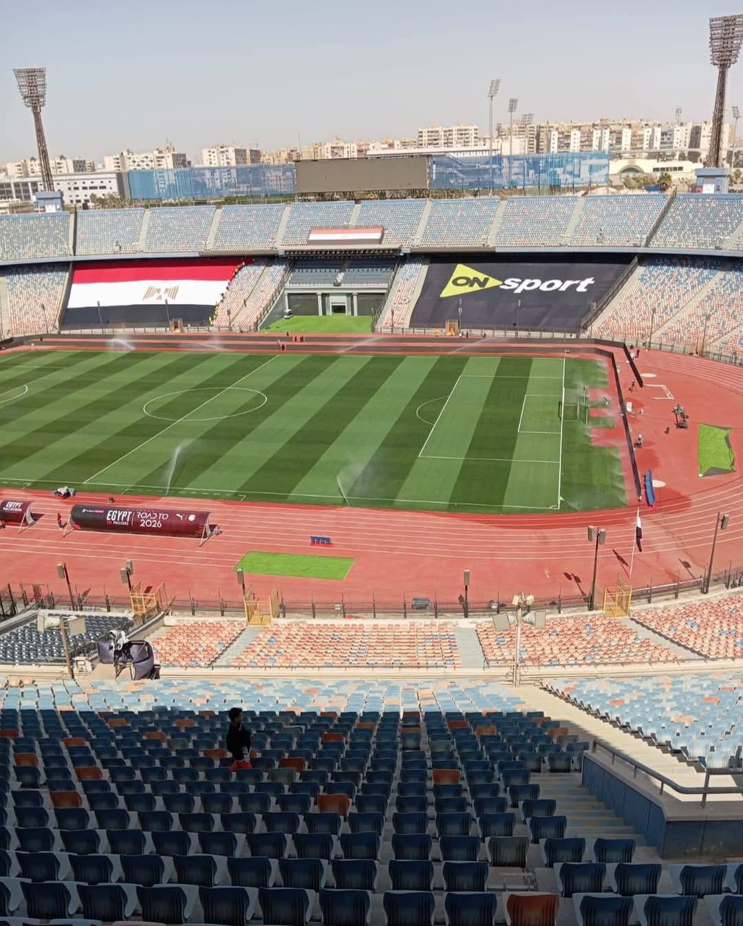استاد القاهرة يستعد لمباراة مصر استاد القاهرة يستعد لمباراة مصر