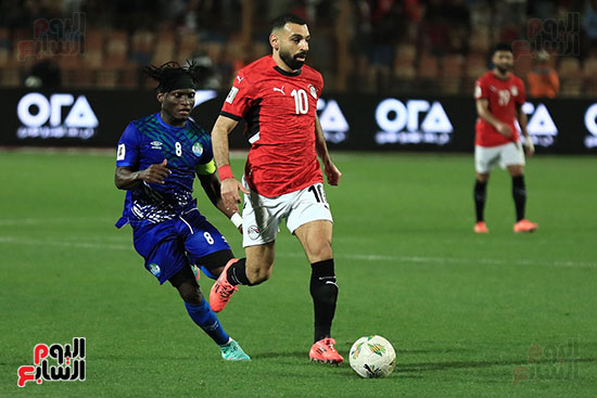صلاح خلال المباراة صلاح خلال المباراة