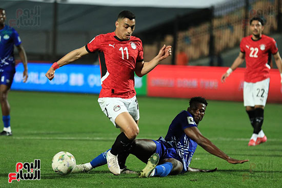 مصطفى محمد خلال المباراة مصطفى محمد خلال المباراة