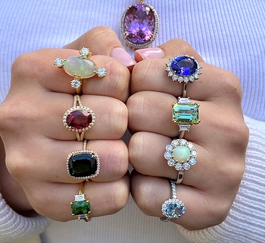 اشكال الأحجار الكريمة