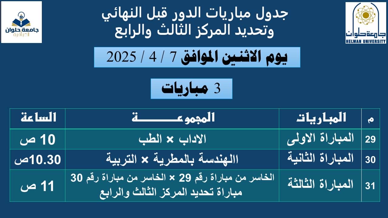 مواعيد مباريات الدور قبل النهائى مواعيد مباريات الدور قبل النهائى
