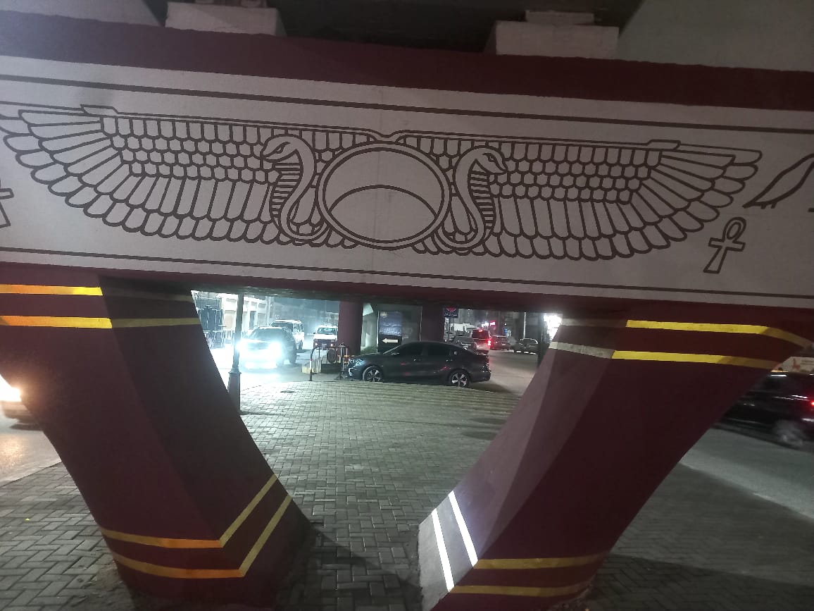 رسومات فرعونية بالميادين 