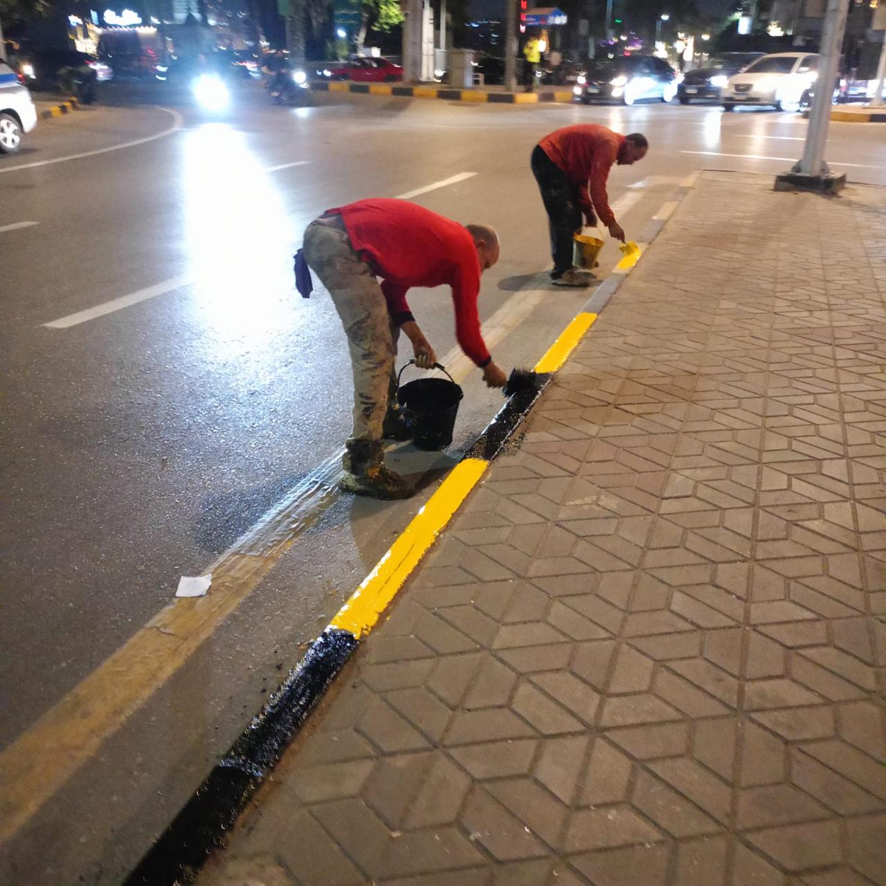 اعمال صيانة بشارع النيل