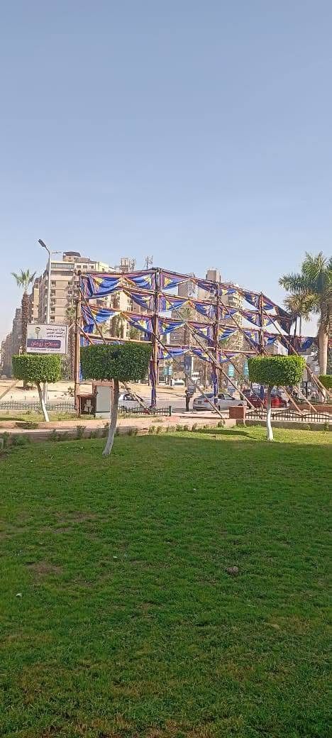 رفع كفاءة الأرصفة بميدان مصطفى محمود