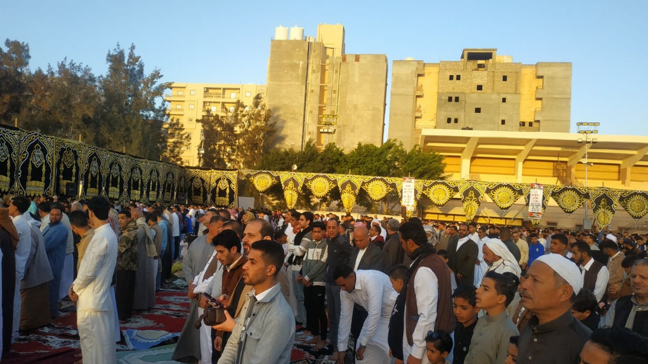 وقفة احتجاجية عقب صلاة العيد بمطروح رفضا للتهجير
