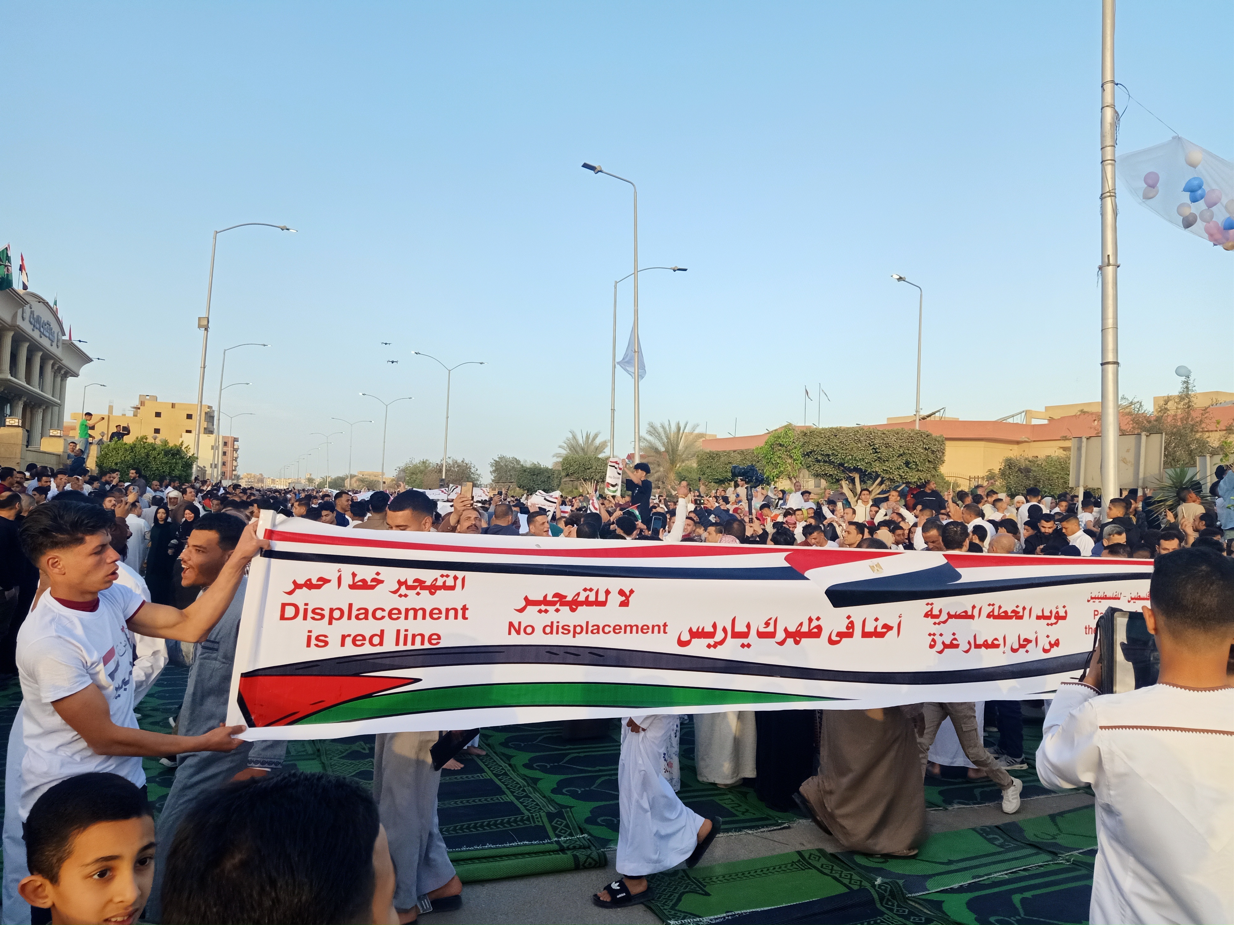 الآلاف من أبناء بنى سويف يرفضون تهجير الفلسطينيين (1)