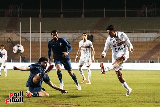 جانب من مباراة الزمالك وإنبى فى الدورى