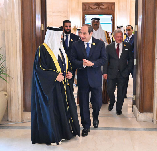 الرئيس السيسي مع ملك البحرين