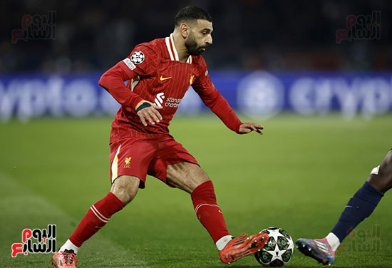 محمد صلاح خلال المباراة