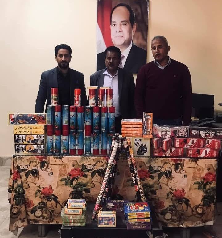 المضبوطات من الالعاب النارية المضبوطات من الالعاب النارية