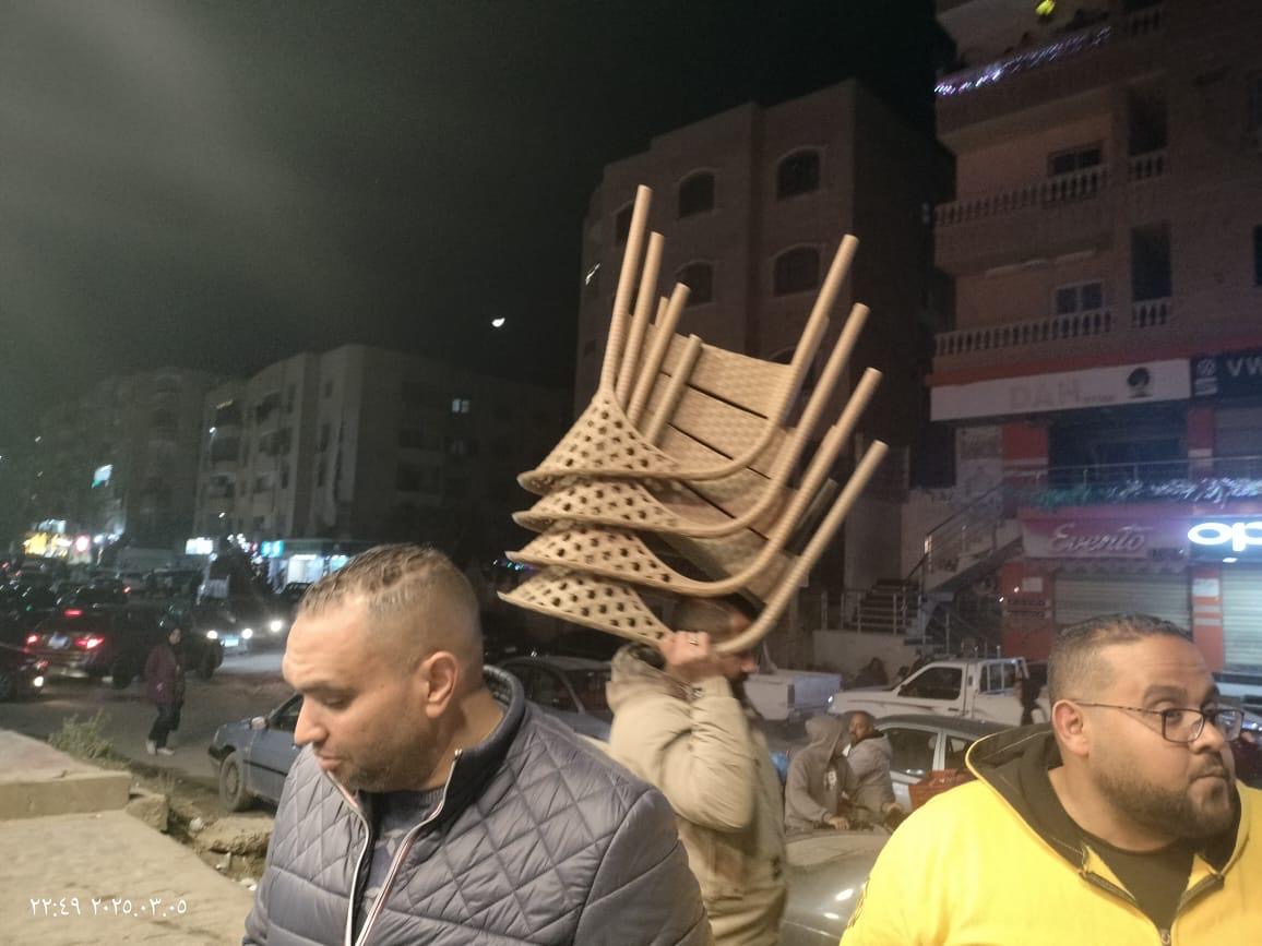 رفع 1200 حالة إشغال متنوعة للمحال والمقاهي رفع 1200 حالة إشغال متنوعة للمحال والمقاهي