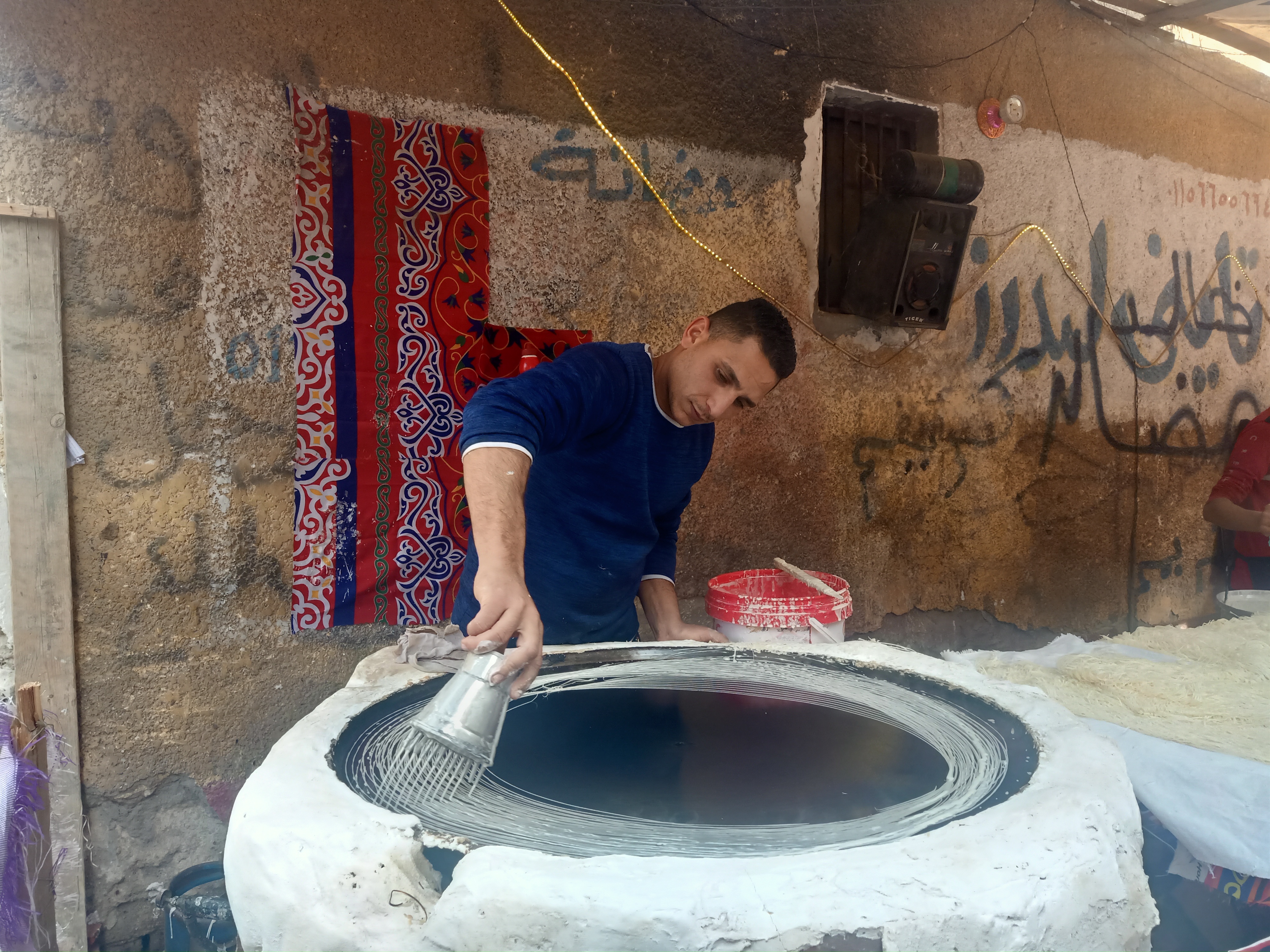 وليد يعد الكنافة البلدى