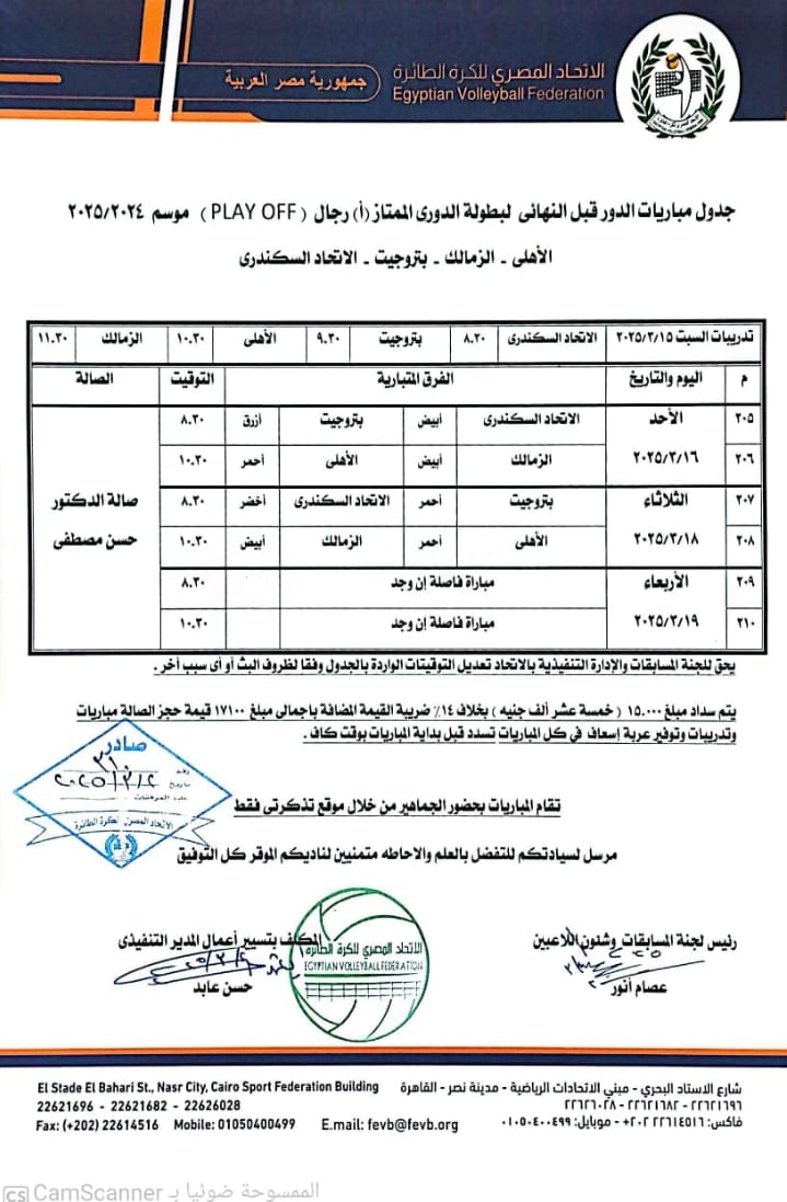 بلاى أوف نصف نهائى رجال الطائرة